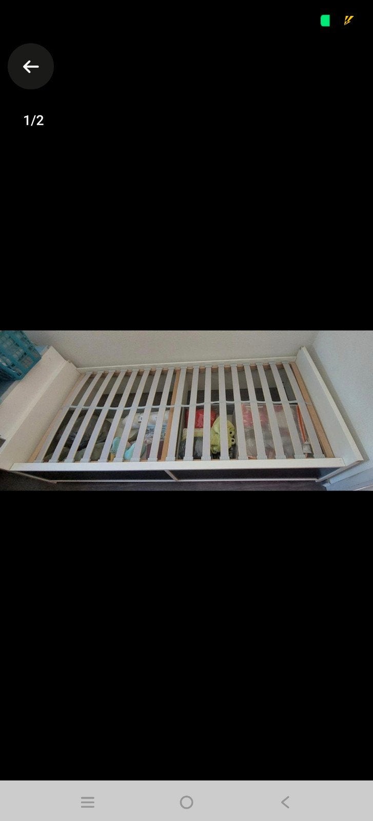 Mooi eenpersoons bedframe van 90cm x 200cm, inclusief latten, Ophalen, Gebruikt, 90 cm, Eenpersoons