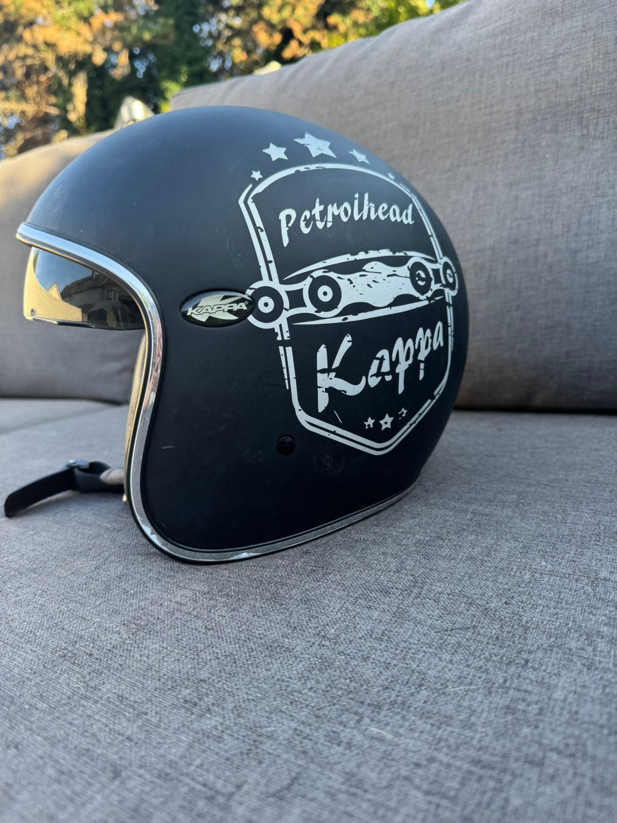 Bromfietshelm, Fietsen en Brommers, Brommerhelmen, Ophalen, Gebruikt, Large