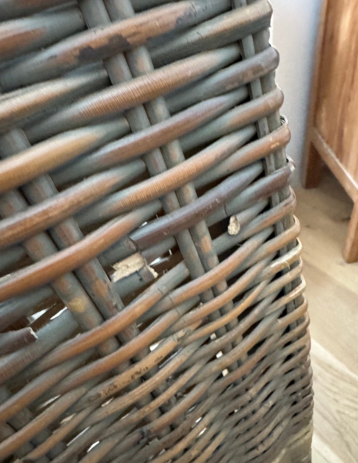 4 chaises en osier, Osier ou Rotin, Brun, Enlèvement, Utilisé