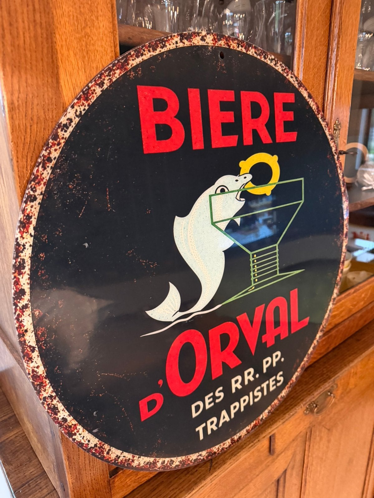 Groot acryl hoogglans acryl bord Orval trappist - mancave, Verzamelen, Ophalen of Verzenden, Nieuw, Reclamebord, Plaat of Schild