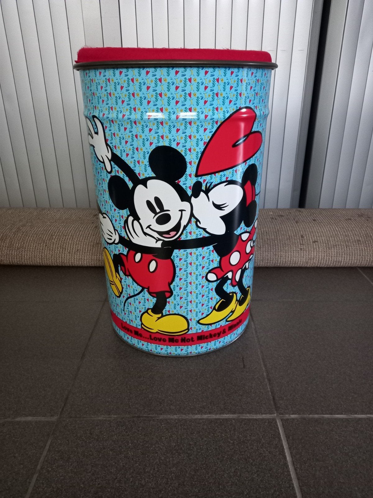 Disney ton met zitkussen, Ophalen, Mickey Mouse, Gebruikt