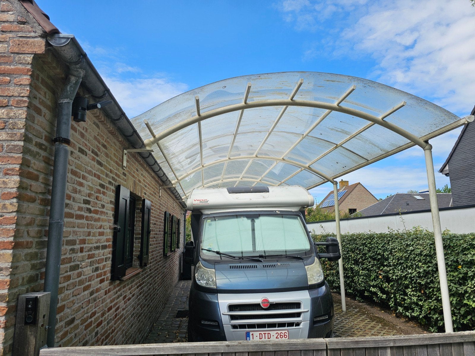 Carport aluminium, Jardin & Terrasse, Verrières, Utilisé, Carport, Enlèvement