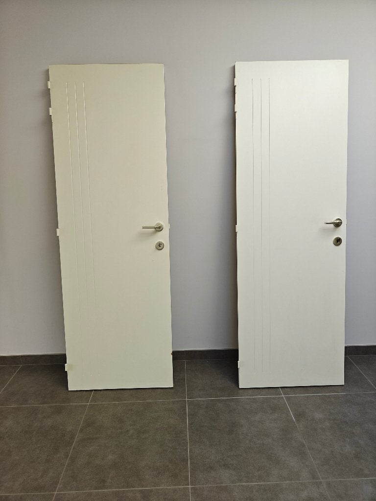 2 Binnendeuren, Doe-het-zelf en Bouw, Deuren en Vliegenramen, Ophalen, Gebruikt, Hout, Binnendeur