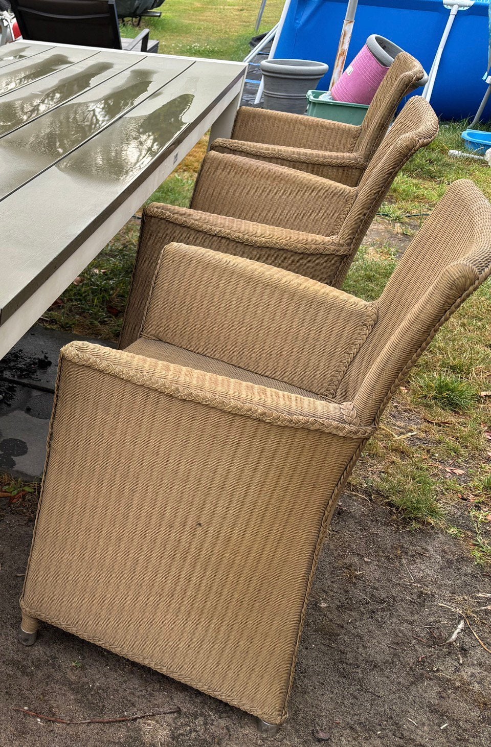 Stoelen terras 6 stuks set terrasstoelen, Ophalen, Zo goed als nieuw