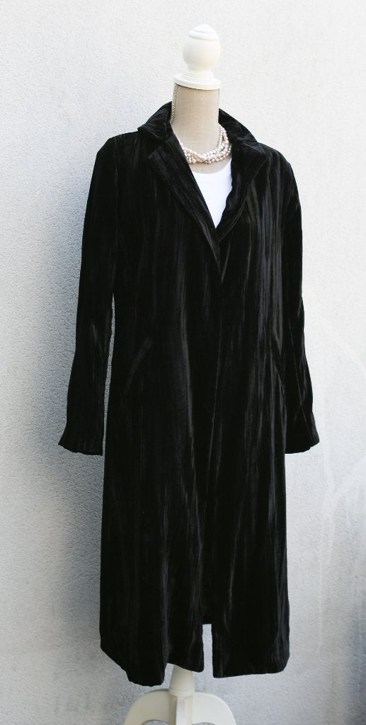 Magnifique long manteau en velours neuf M, Neuf, Dolce Co, Taille 38/40 (M), Enlèvement ou Envoi