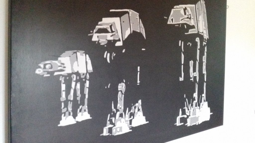 Stars Wars AT-AT / Imperial Walker print schilderij, Verzamelen, Ophalen