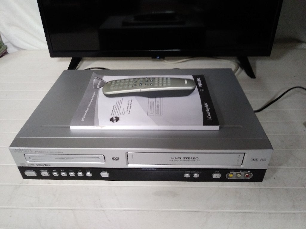 Lecteur DVD combiné Philips DVD755VR, enregistreur vidéo VHS, Enlèvement ou Envoi, Comme neuf, Lecteur ou enregistreur VHS