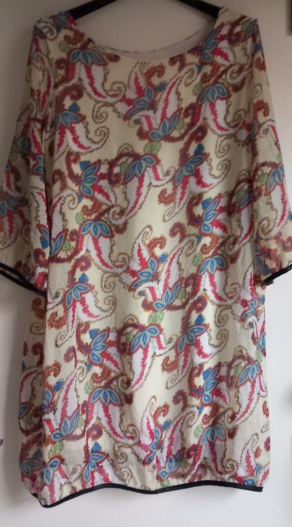 Robe tunique bohème TGU - cachemire - BE40 - état neuf, Taille 38/40 (M), Enlèvement ou Envoi, Comme neuf, TGU Italian Design