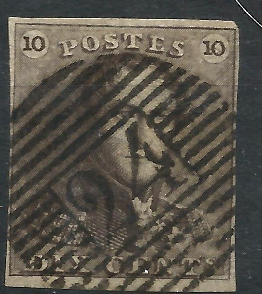1849  Koning Leopold I (Stempel Brussel) OBP 1, Enlèvement ou Envoi, Autre, Affranchi, Maison royale