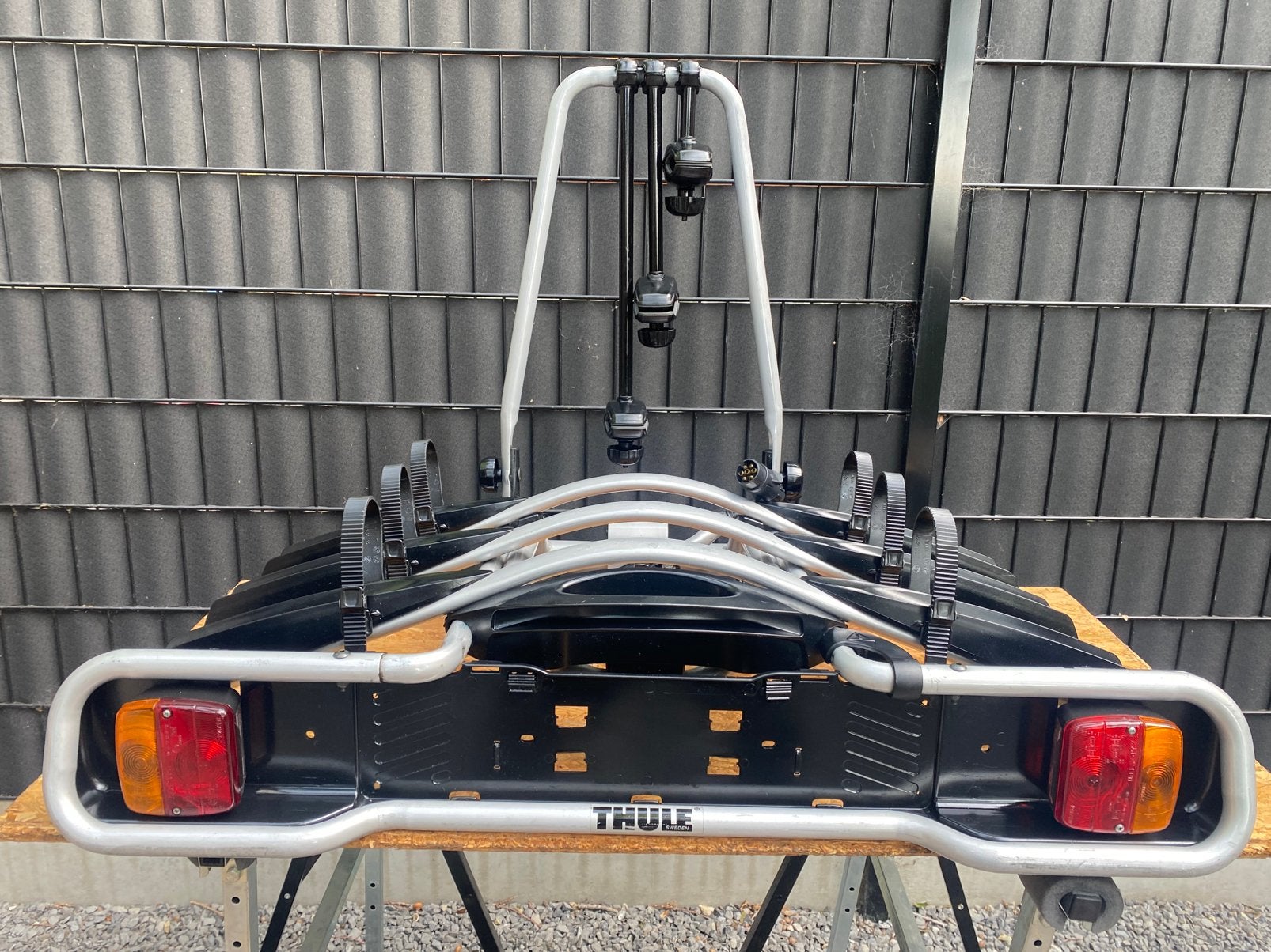 Fietsdrager Thule voor 2 electrische of 3 gewone fietsen, Ophalen, Gebruikt