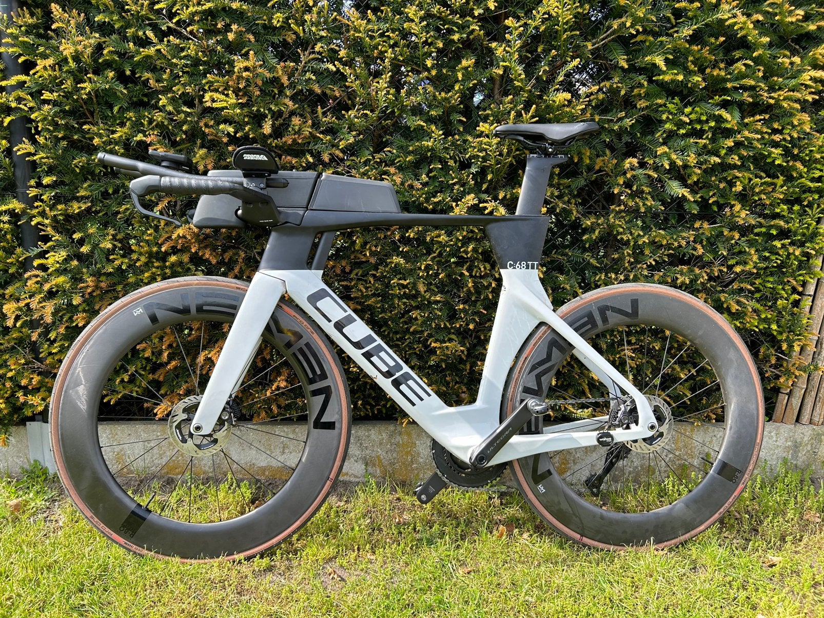 Cube Aerium C:68 prisma grey maat L tijdritfiets te koop, Comme neuf, Enlèvement, Hommes, Carbone