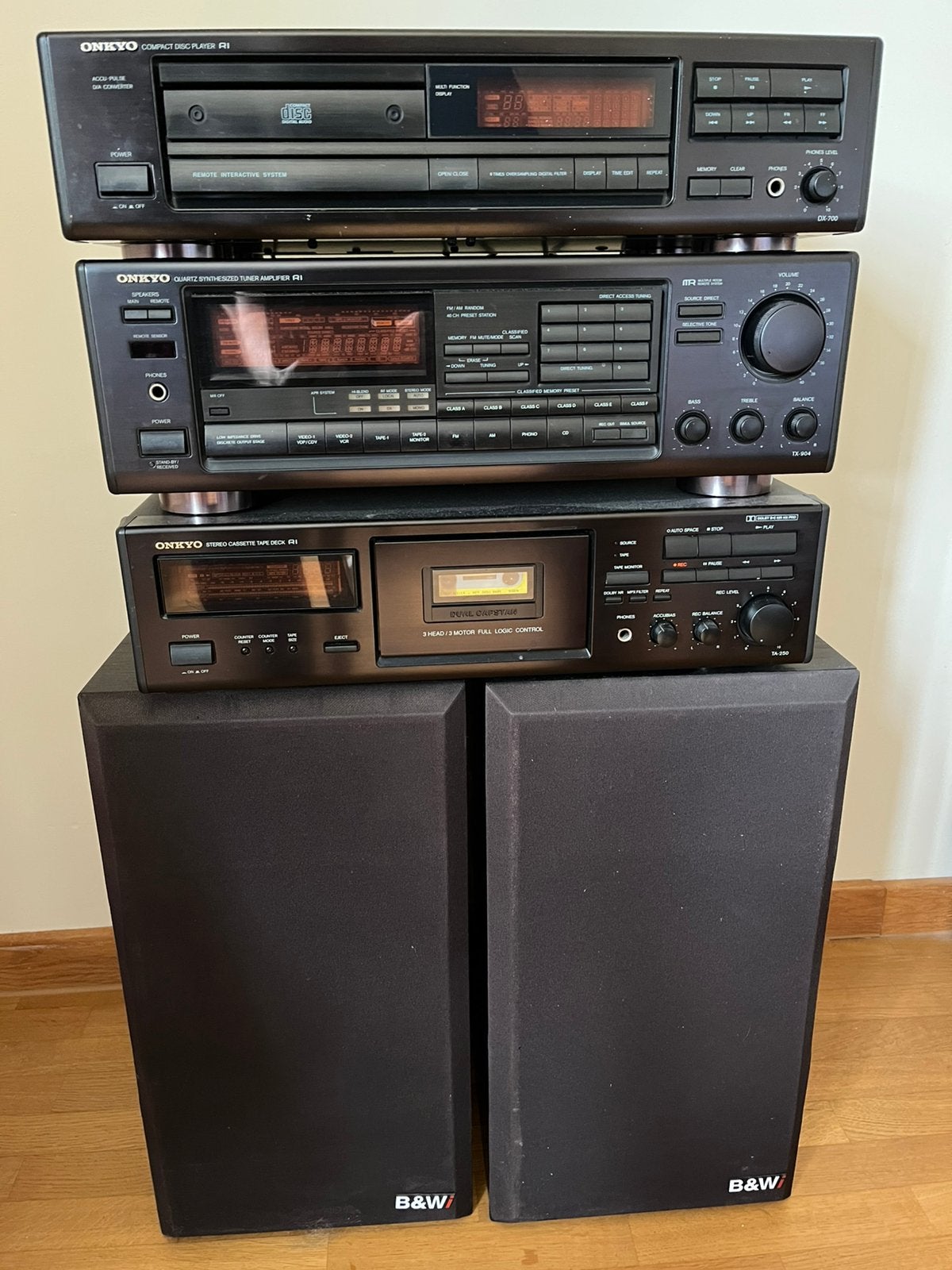 Onkyo installatie met B&W boxen, Enlèvement, Comme neuf