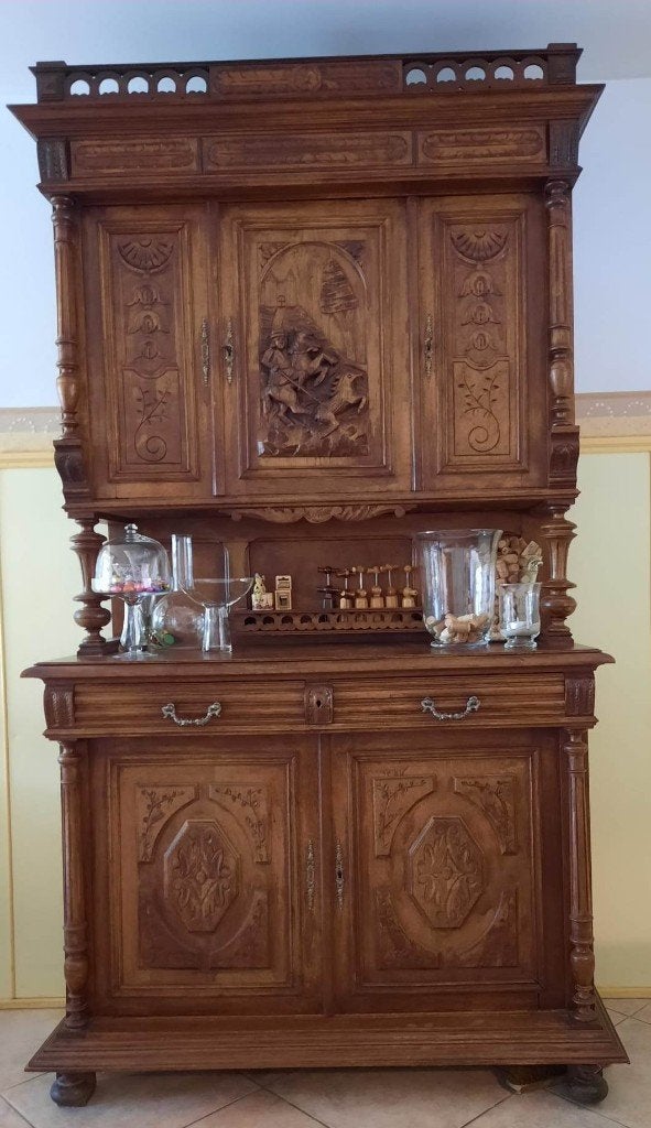 Buffetkast - ca. 1890 - massief eiken, Ophalen