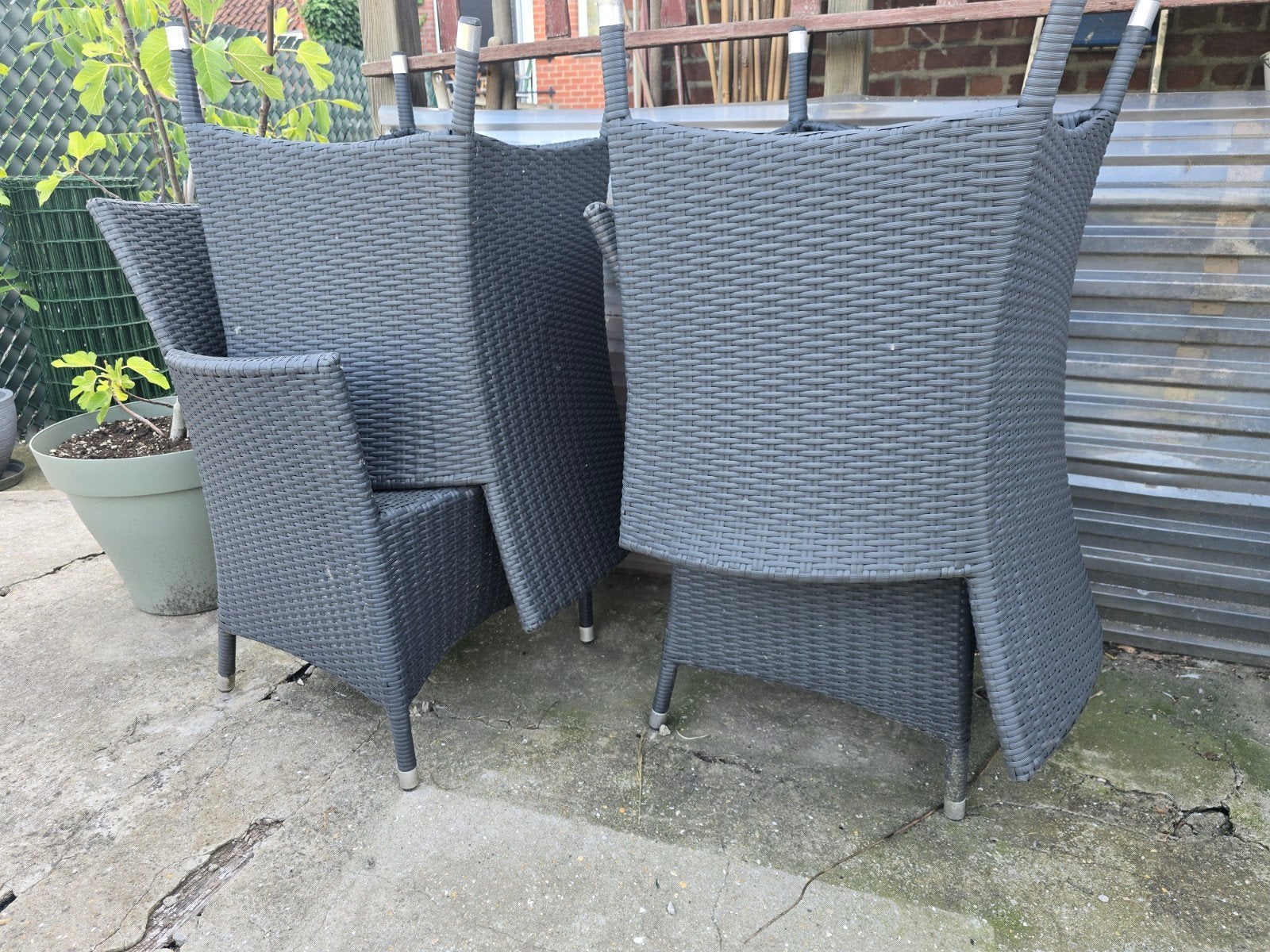 4 tuinstoelen, Tuin en Terras, Ophalen