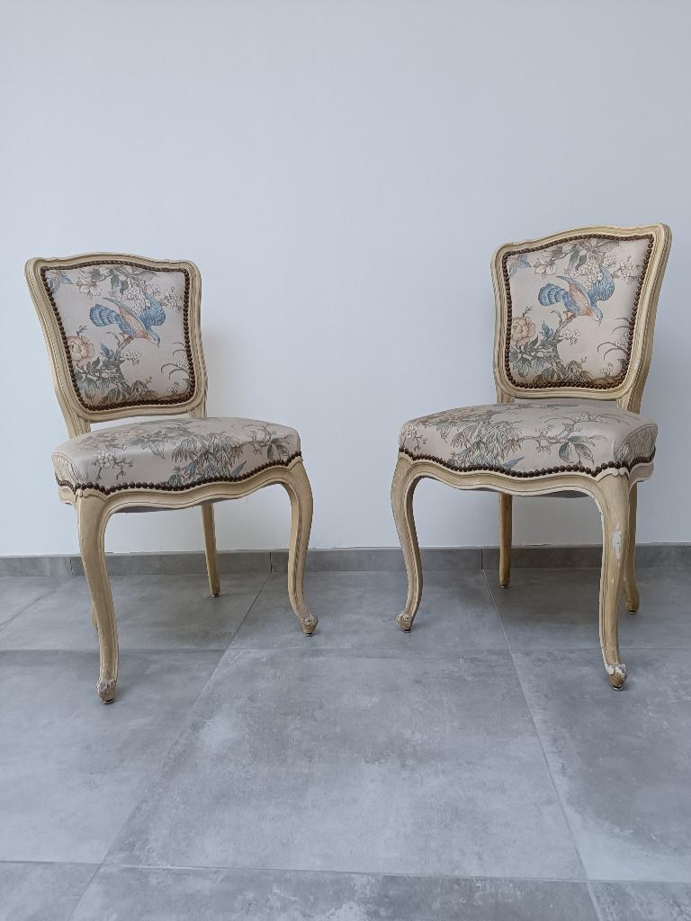 Chaise style Louis XV, Maison & Meubles, Chaises, Ancien, Autres couleurs, Deux, Enlèvement