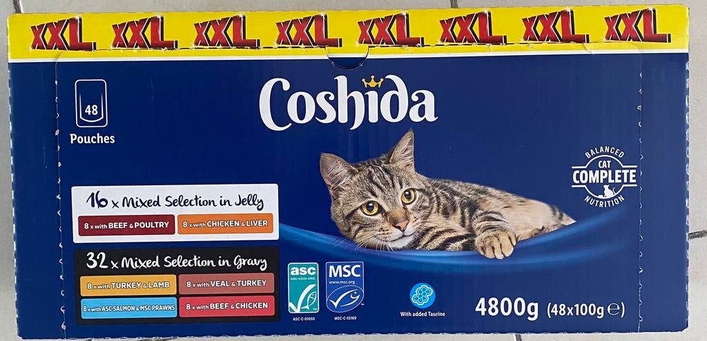 Coshida Sachets aliments pour chat en gelée et en morceaux, Animaux & Accessoires, Nourriture pour Animaux, Enlèvement, Chat