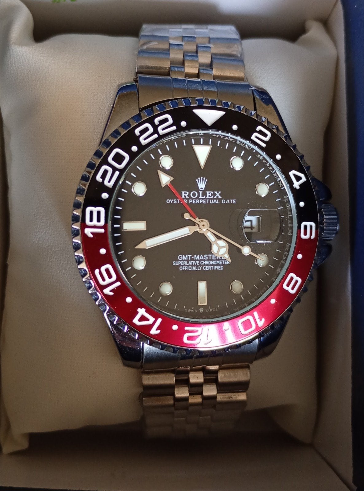 Lunette en céramique Rolex GMT-Master II Coke, Rolex, Enlèvement ou Envoi, Acier, Acier