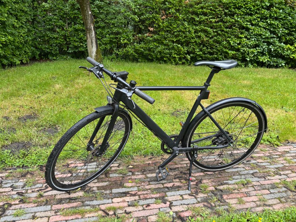 Elops stadfiets zwart, Fietsen en Brommers, Zo goed als nieuw, Schijfrem, 53 tot 57 cm, Ophalen