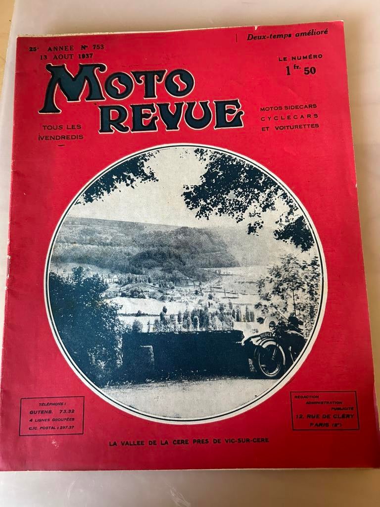 Moto Revue 1937, Boeken, Ophalen of Verzenden, Zo goed als nieuw