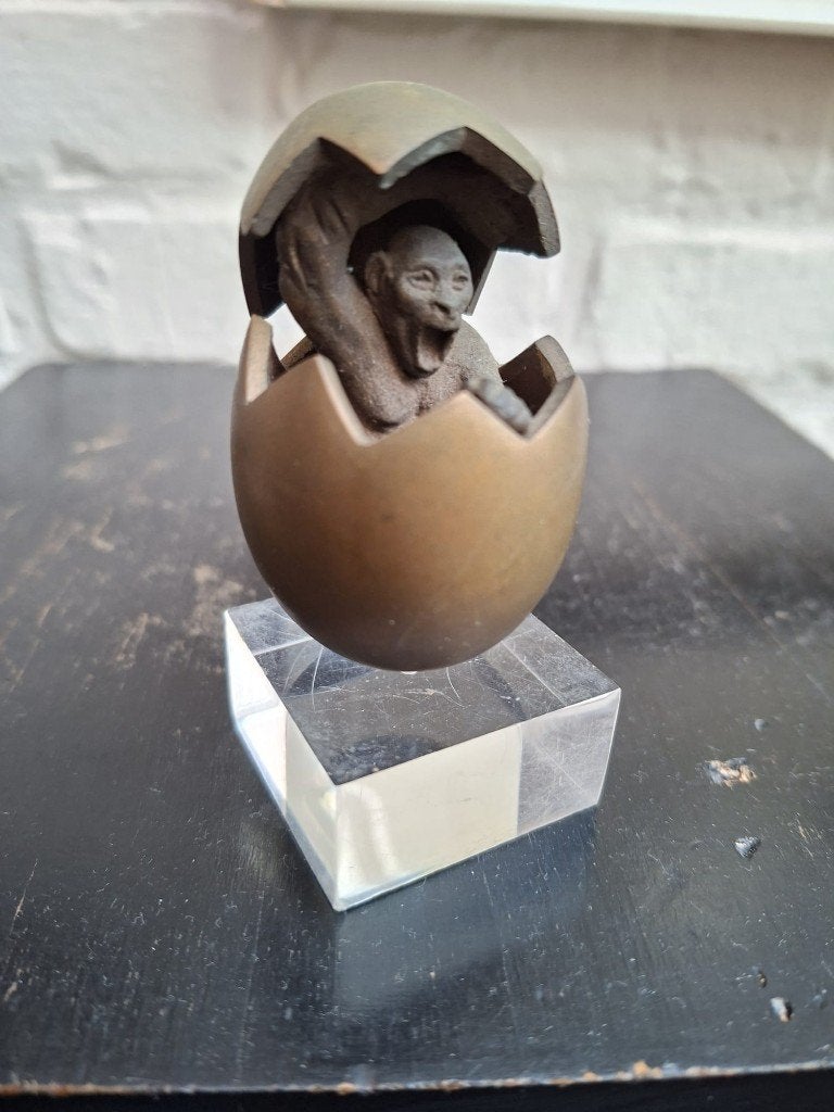 Tom Frantzen beeldje, gelimiteerde uitgave, 1983., Minder dan 20 cm, Ophalen of Verzenden, Brons, Beeld