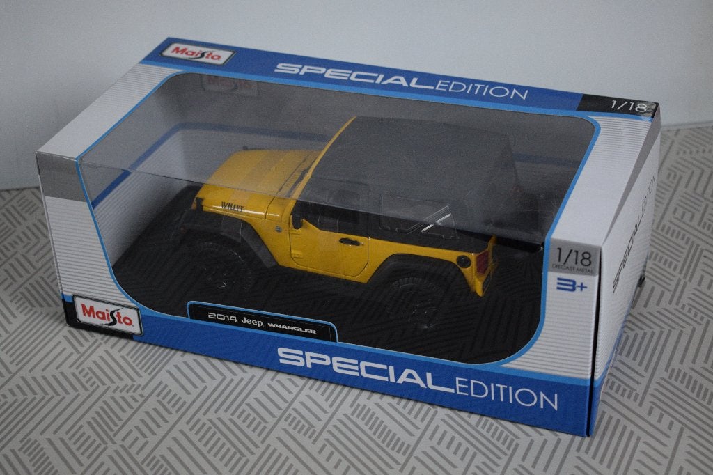miniature automobile 1:18 neuf maisto 2014 jeep jaune, Enlèvement ou Envoi, Neuf, Maisto