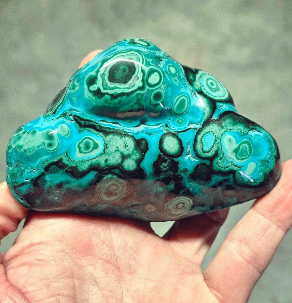 Chrysocolle et malachite polie Congo, Collections, Minéraux & Fossiles, Enlèvement ou Envoi