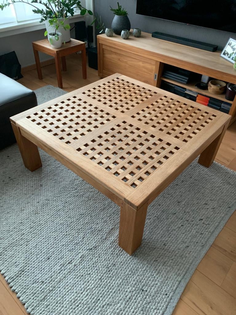 Salontafel TEAK, Huis en Inrichting, Tafels | Salontafels, Ophalen, Gebruikt, Teak, Minder dan 50 cm