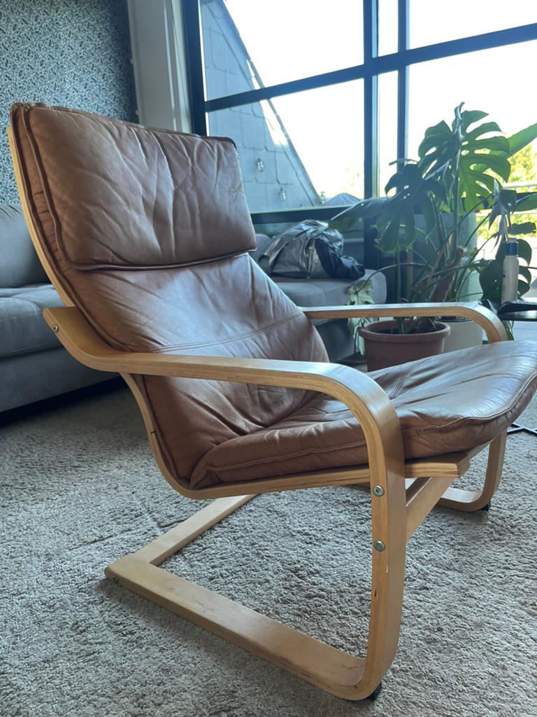 Ikea fauteuil Poäng leer, Ophalen, Gebruikt, Leer