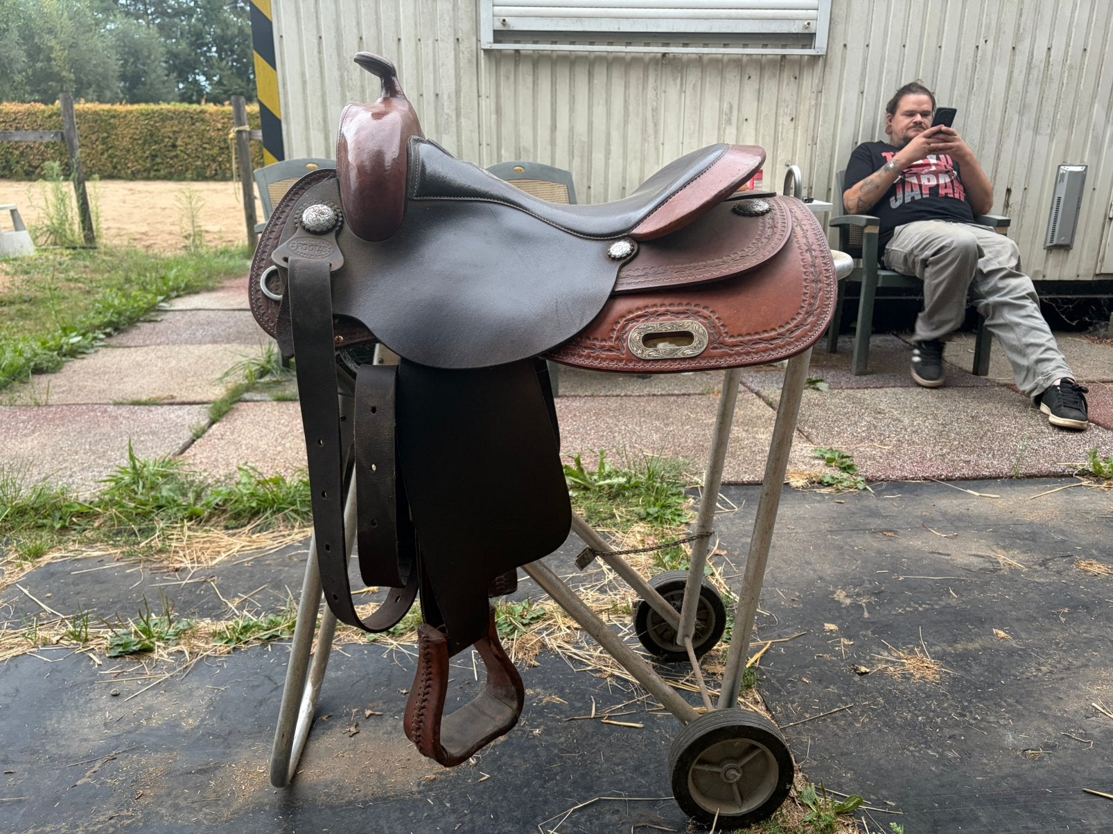 Pools Westernzadel, Dieren en Toebehoren, Paarden en Pony's | Zadels, L (17.5 inch), Gebruikt, Overige merken, Ophalen of Verzenden