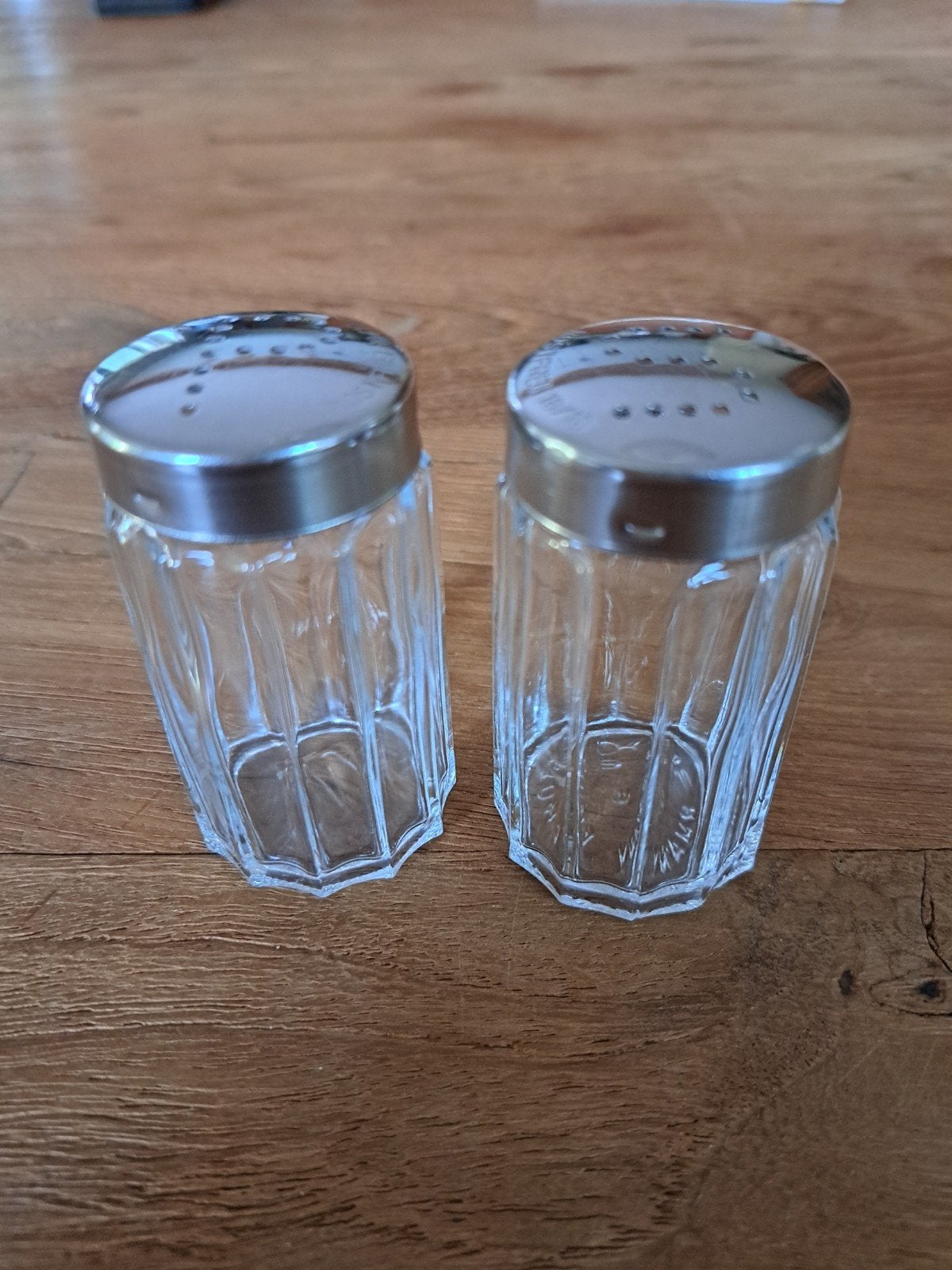 vintage peper- en zoutvatje, Ophalen, Glas