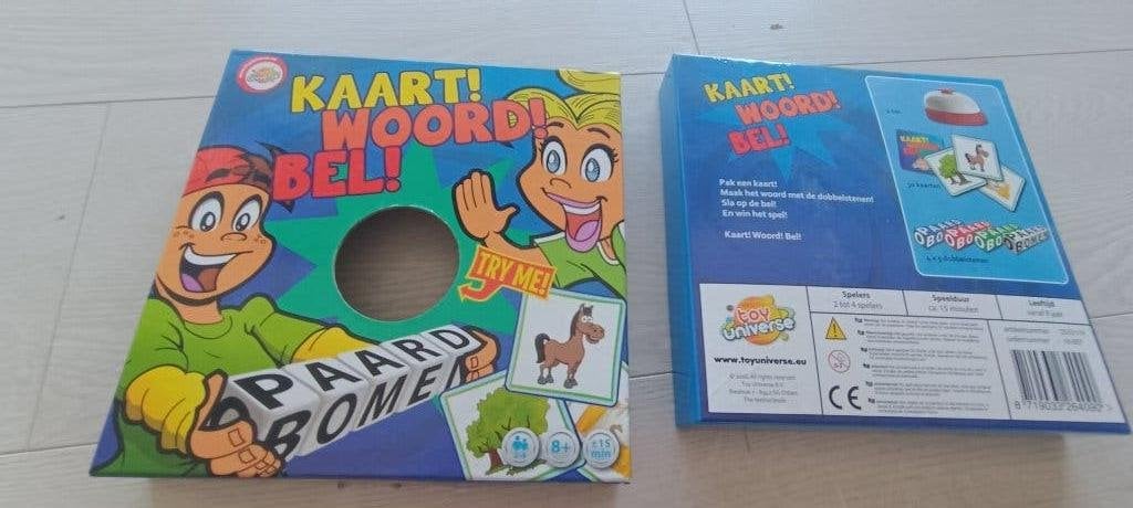 Kaart woord Bel, Drie of vier spelers, Ophalen of Verzenden, Gebruikt, Toy Universe