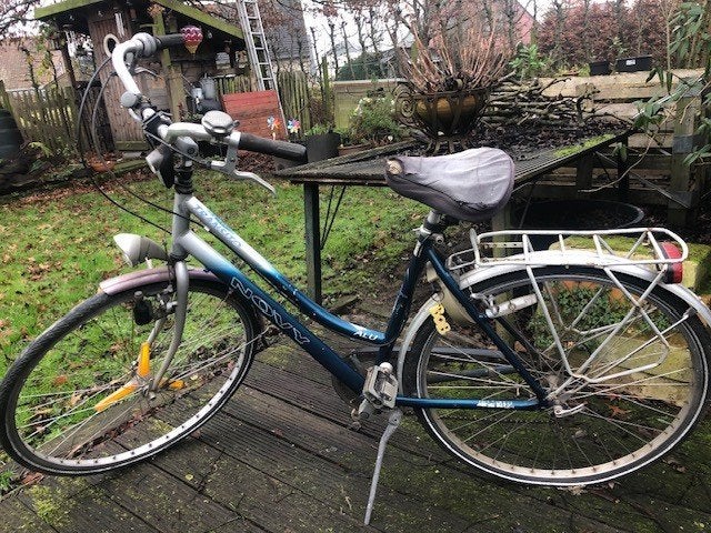 Novy damesfiets, Fietsen en Brommers, Gebruikt, Velgrem, Versnellingen, Ophalen