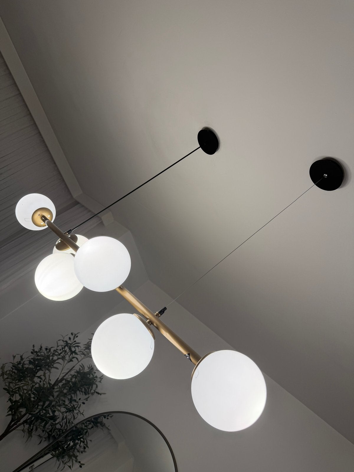 Hanglamp, Huis en Inrichting, Ophalen, Goud, Zo goed als nieuw, Hanglamp