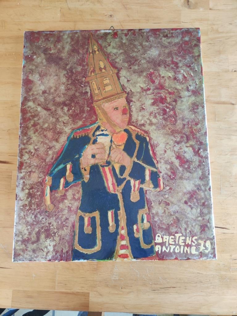 Schilderij Aalst carnaval., Ophalen