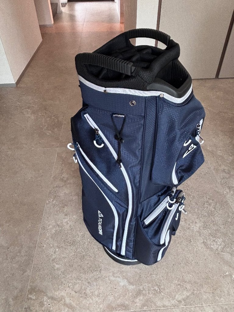 MASTERS TOUR-DRI 10.5″ CARTBAG – NAVY/WHITE, Sport en Fitness, Golf, Ophalen, Nieuw, Tas