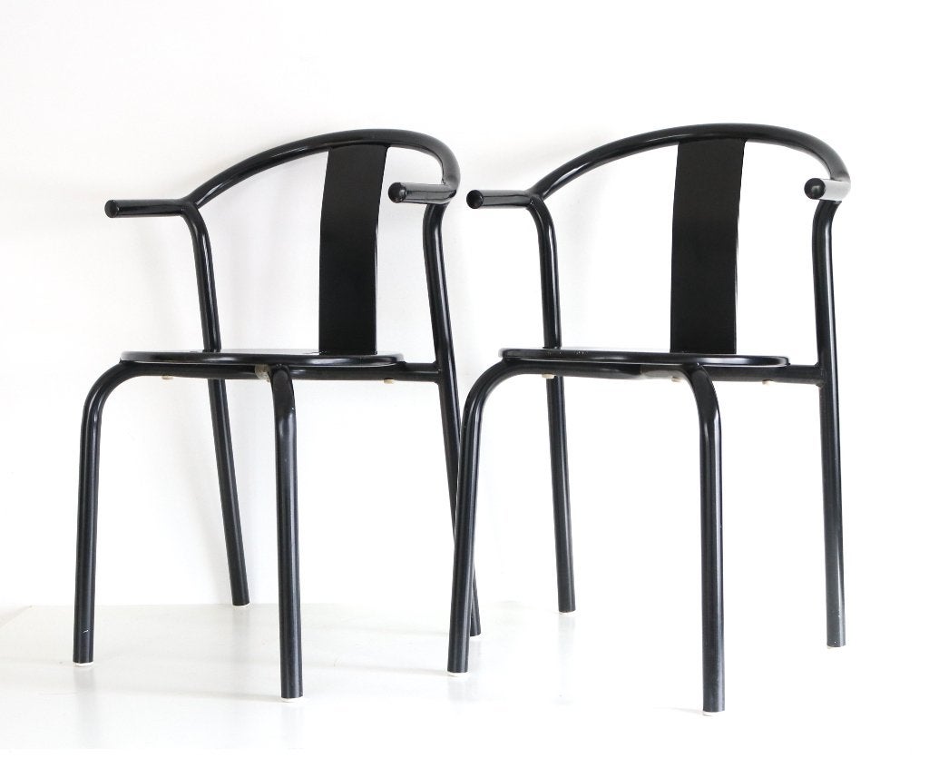 2 Vintage Ikea stoelen model 'Maxmo', metal, 1986, Sweden, Enlèvement
