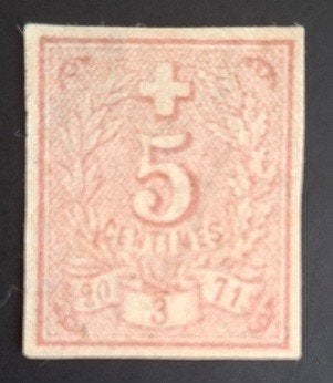 Postzegel Zwitserland 5 centimes, Ophalen of Verzenden