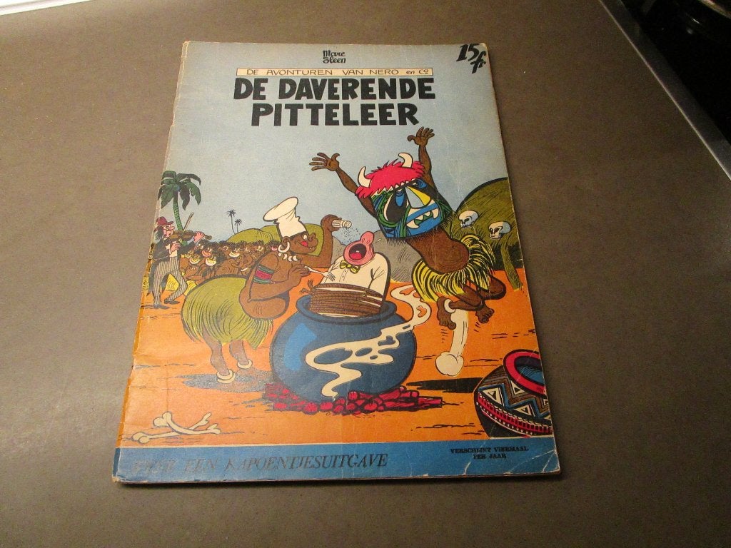Nero - De daverende pitteleer - 1e druk - 1959, Gelezen, Marc Sleen, Eén stripboek, Ophalen of Verzenden