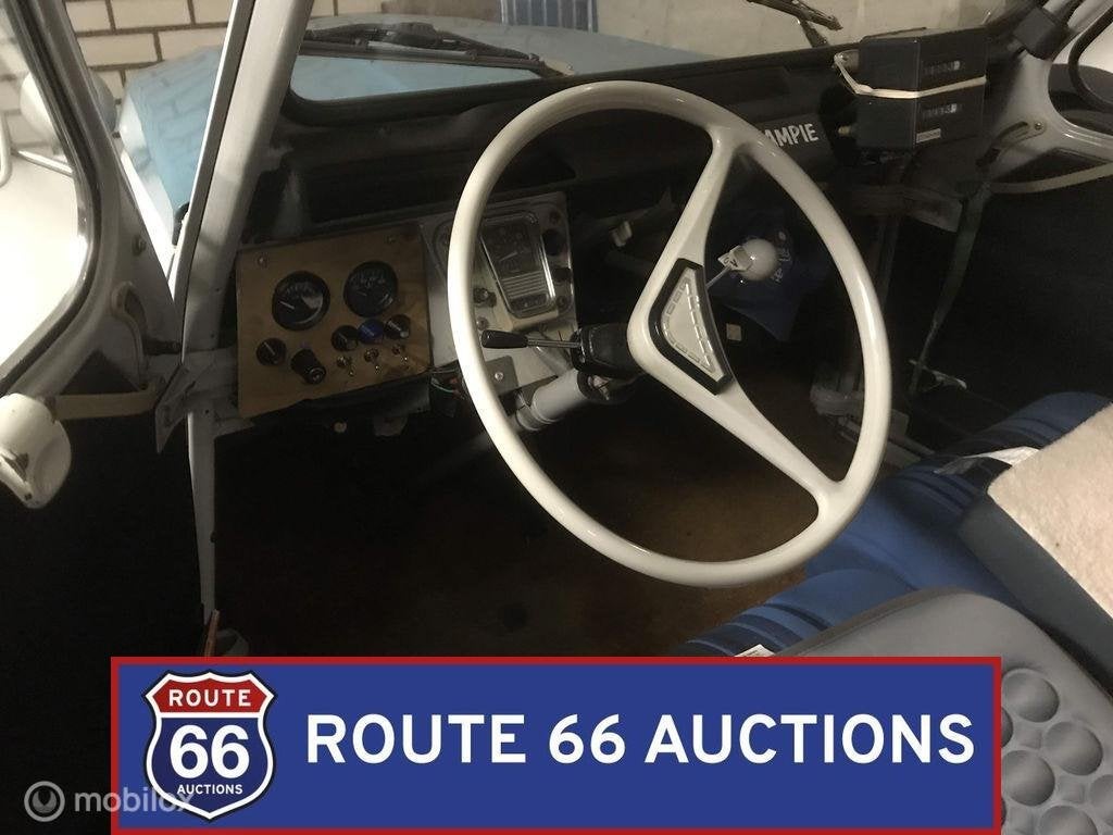 Citroën 2CV | 1966 | Route 66 Auctions, Auto's, Oldtimers, Citroën, Zwart, Bedrijf, Handgeschakeld