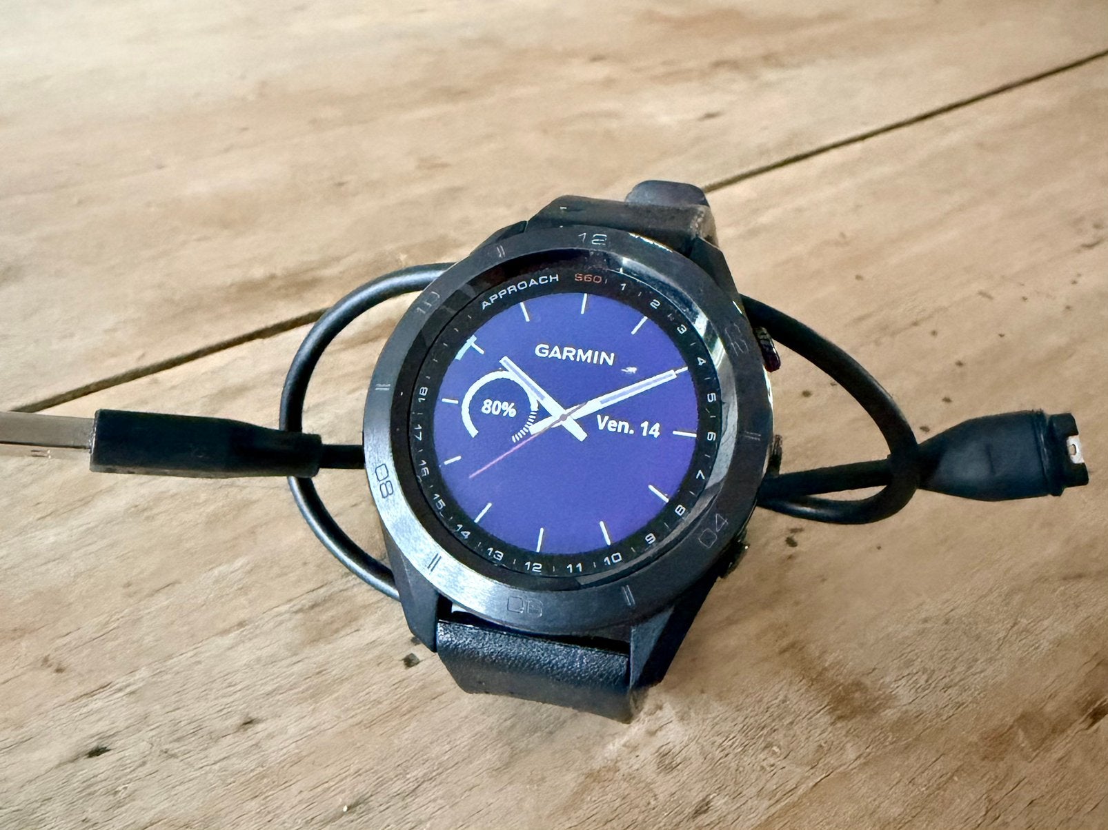 Montre connectée Garmin Approach S60 Noire, Étanche, Comme neuf, Noir, Enlèvement ou Envoi