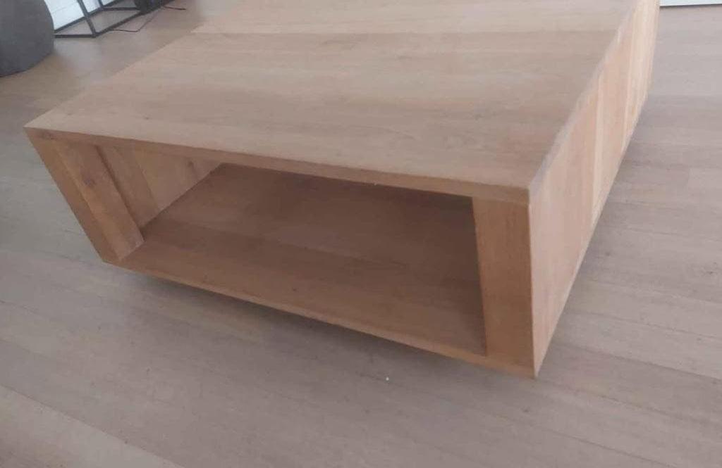 Salontafel ethnicraft, Ophalen, Gebruikt, 50 tot 100 cm, Vierkant