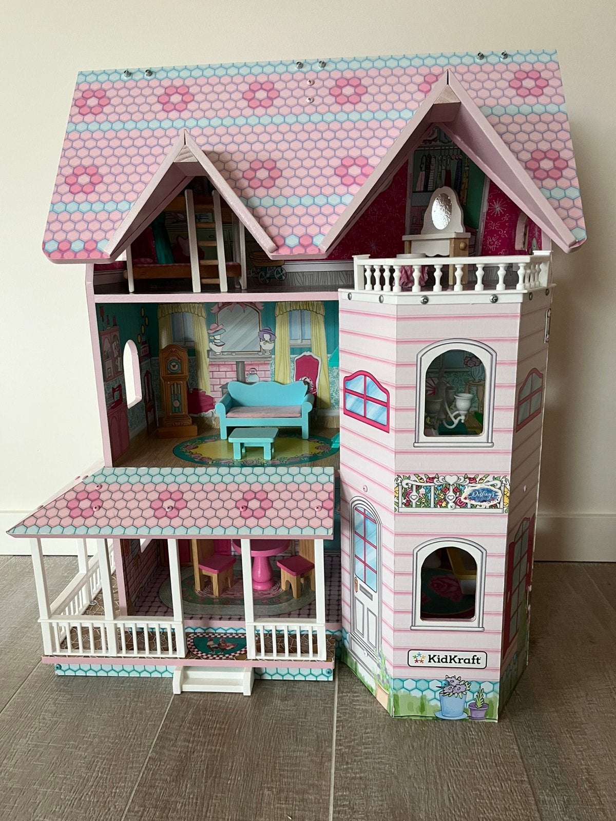 Poppenhuis Kidkraft - Abbey Manor incl accessoires, Kinderen en Baby's, Ophalen, Zo goed als nieuw, Poppenhuis