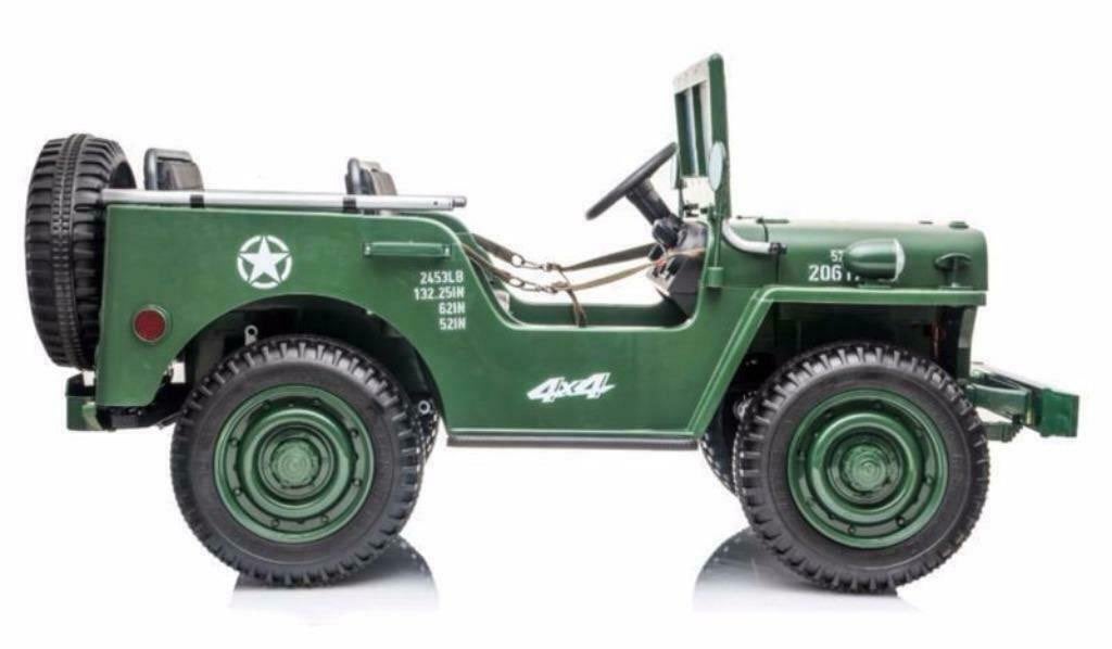 Voiture électrique enfant Jeep WILLYS 4x4 • 24V 7Ah • LUXE, Enlèvement, Neuf
