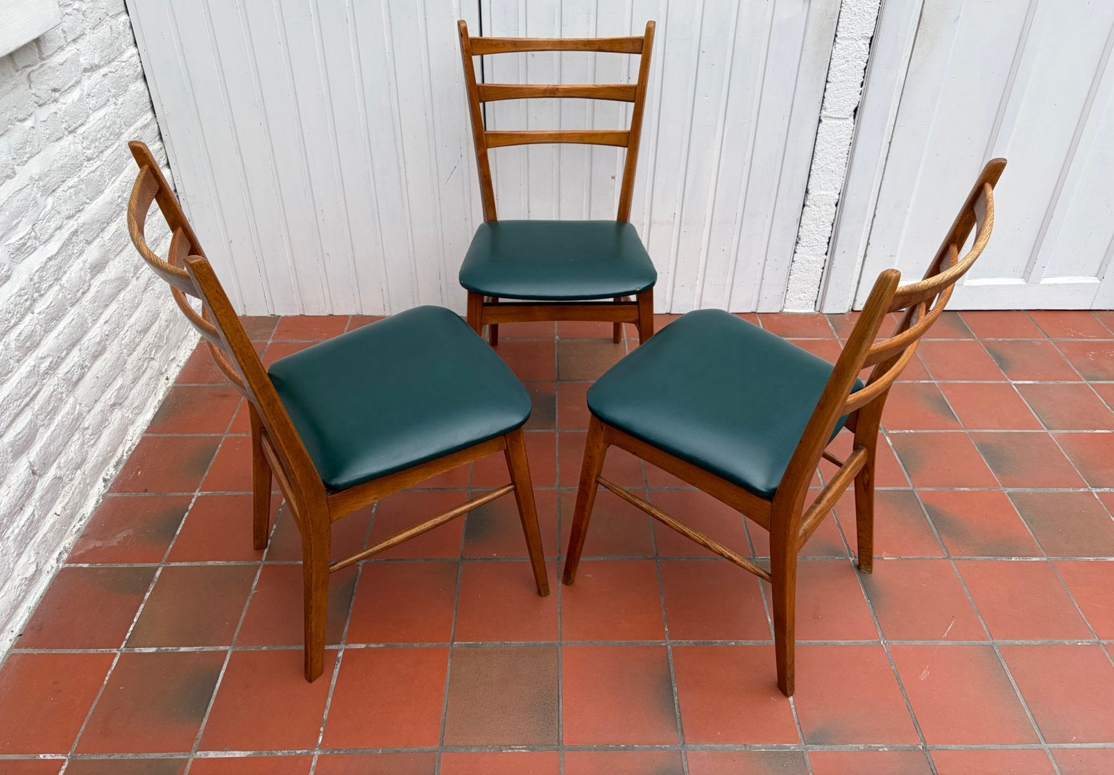 3 chaises scandinave vintage, Maison & Meubles, Chaises, Enlèvement, Utilisé, Bois, Une
