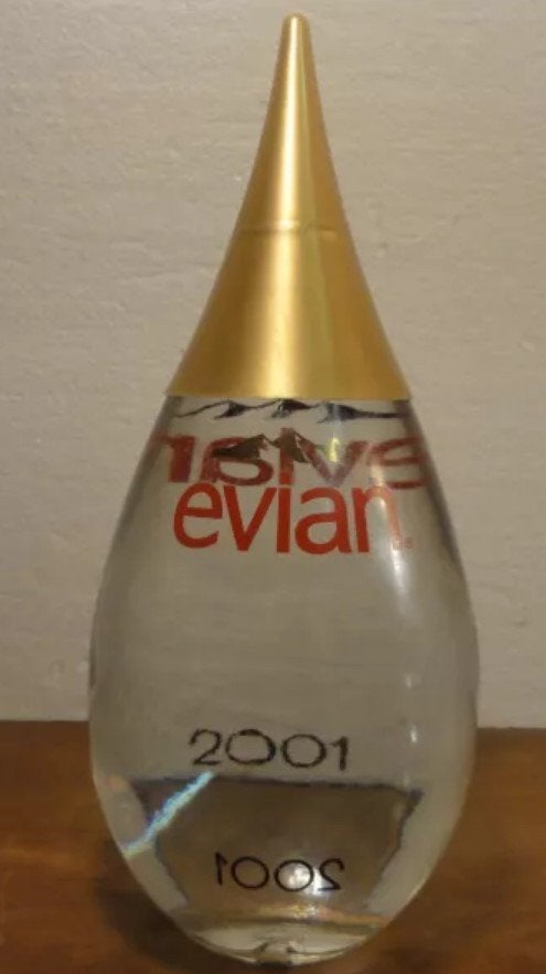 Glazenfles 'waterdruppel'  Bouteille verre 'goutte eau' 2001, Collections, Verres & Petits Verres, Enlèvement, Neuf, Autres types