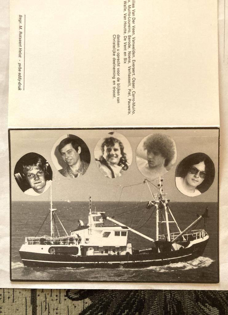 Bidprentje van de 5 slachtoffers van de Tijl Uilenspiegel, Collections, Collections Autre, Comme neuf, Enlèvement ou Envoi