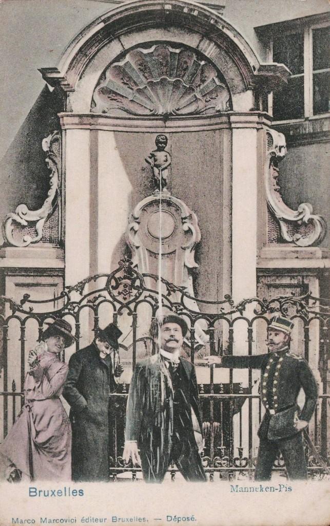 Bruxelles Manneken-Pis circulée en 1908, Verzenden, Voor 1920, Gelopen, Brussel (Gewest)