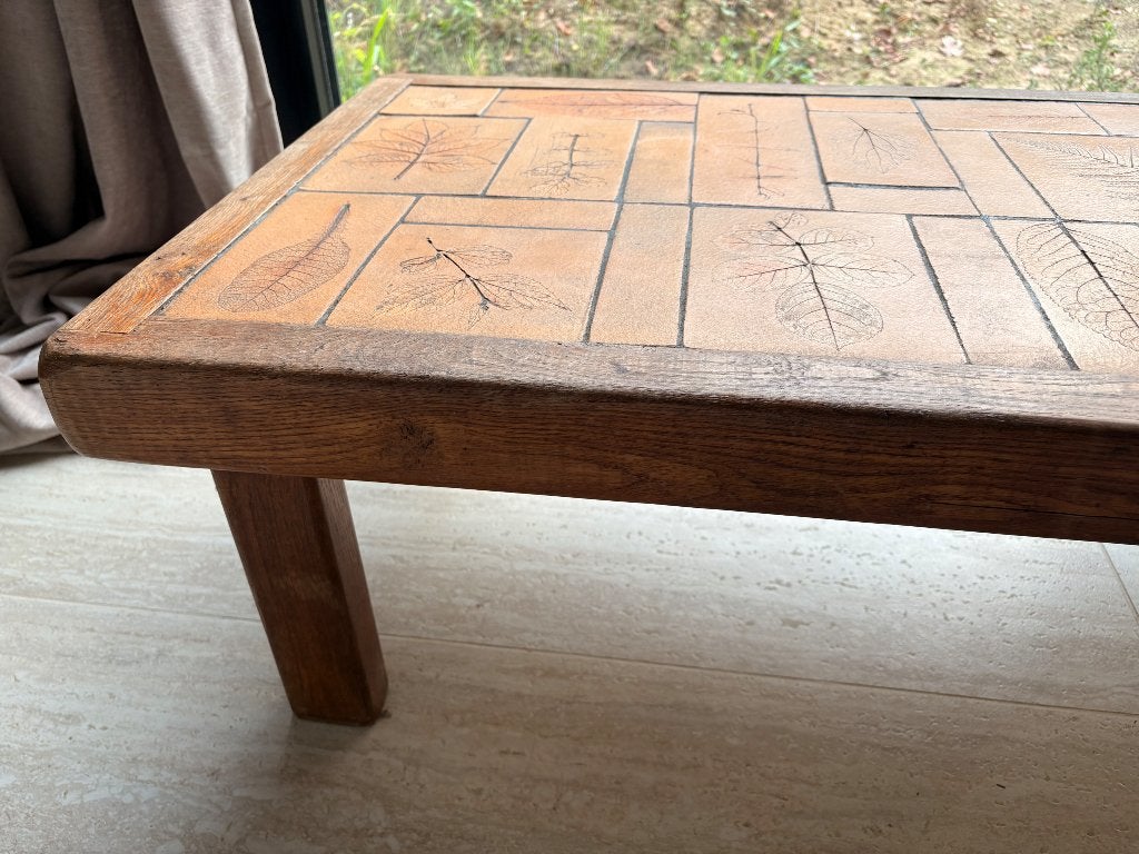 Table basse Herbier ‘60, 100 à 150 cm, Vintage, Enlèvement, Utilisé