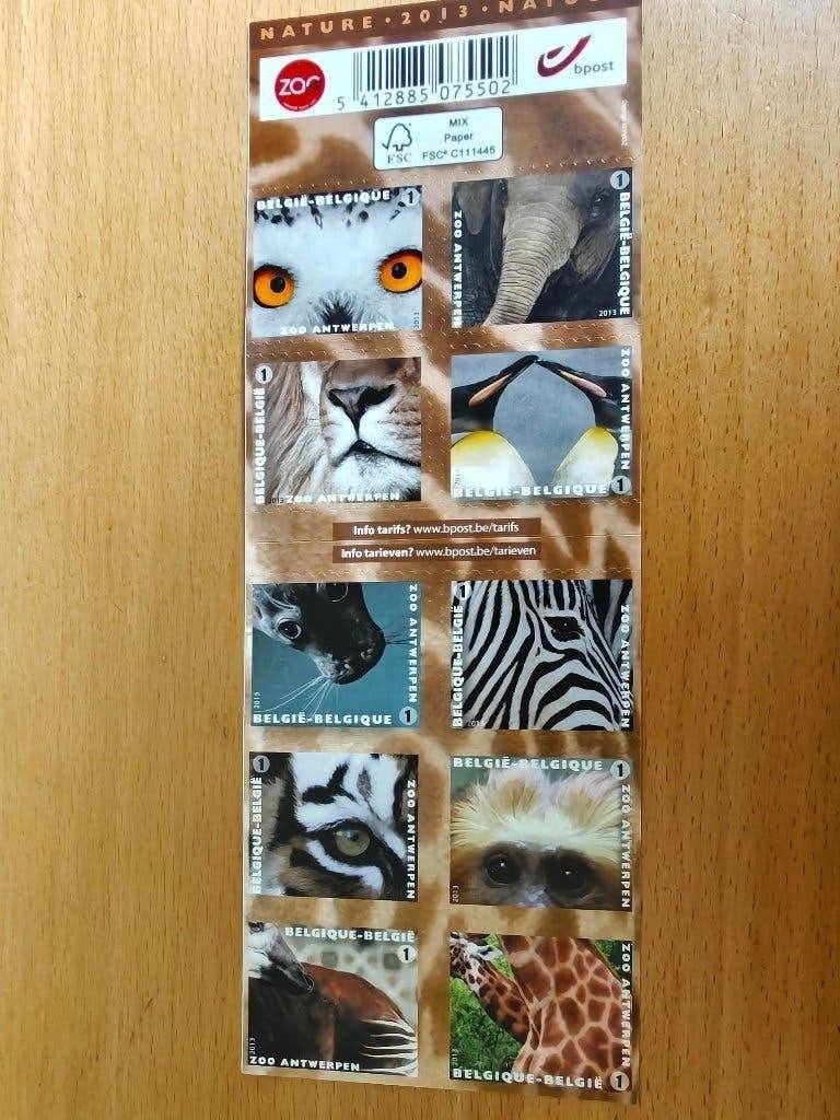 2013 Natuur Zoo Antwerpen OBP B 140. Tarief 1 - België, Postzegels en Munten, Met stempel, Orginele gom, Ophalen of Verzenden