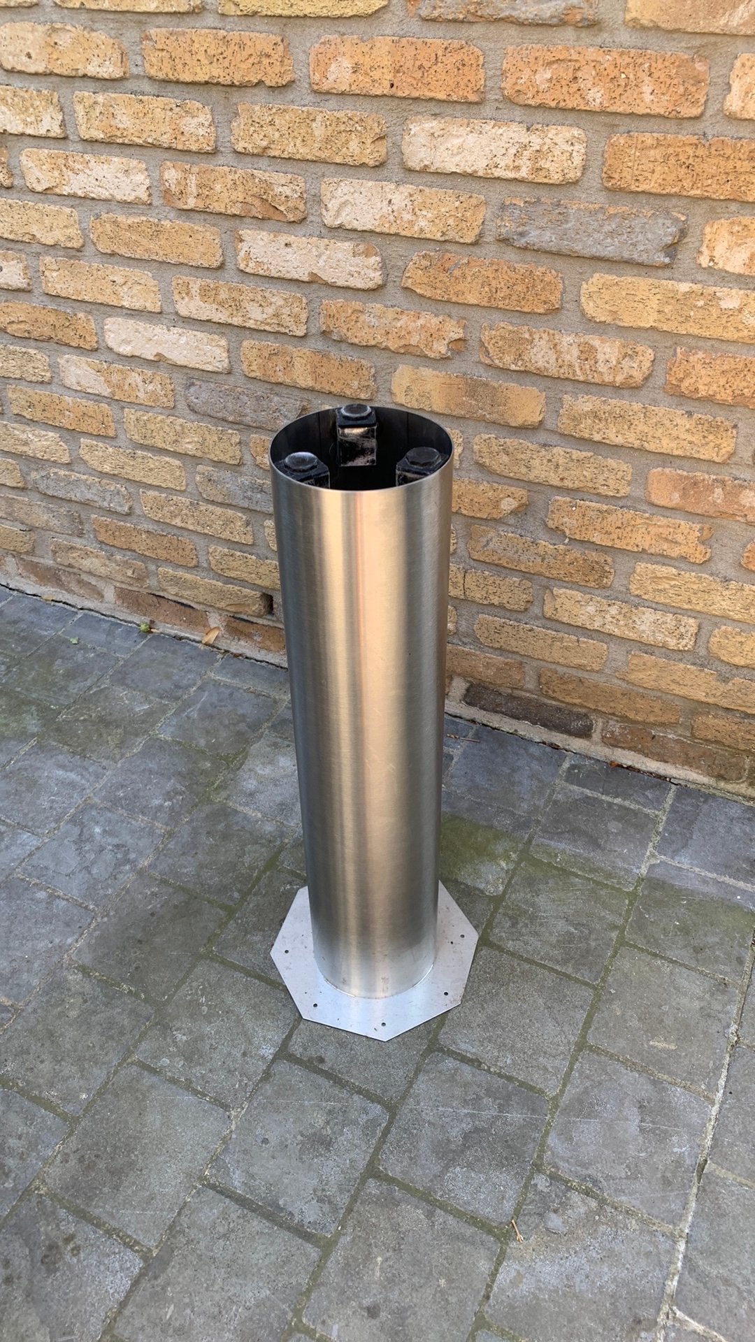 Tafelpoot in inox, Maison & Meubles, Accessoires pour la Maison | Poubelles, Enlèvement, Comme neuf, Inox